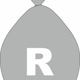 Balónek písmeno R stříbrné 